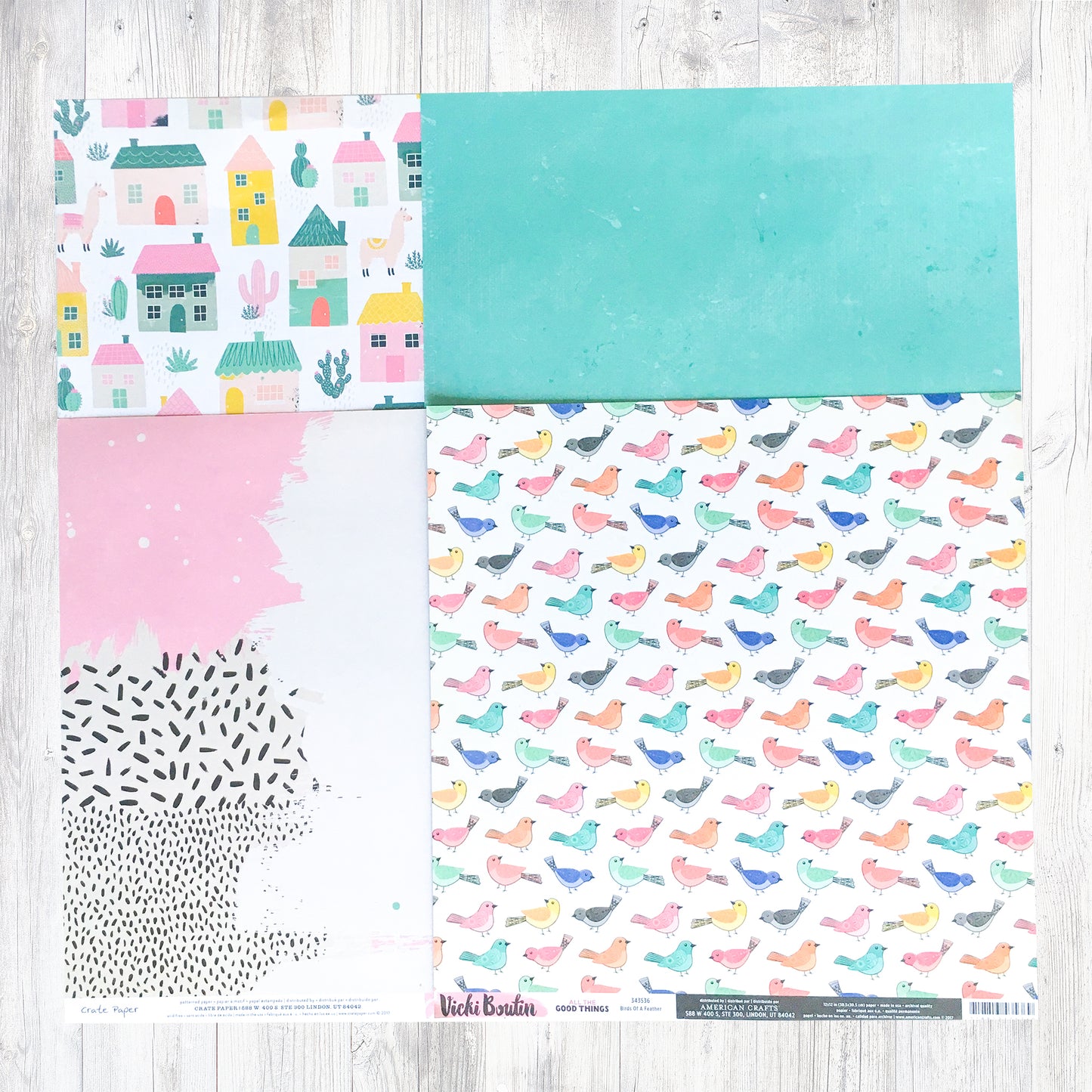 "BE HAPPY" PATTERNED PAPER ADD-ON