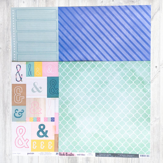 "BE HAPPY" PATTERNED PAPER ADD-ON