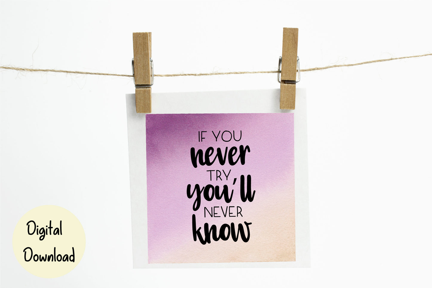 If you never try