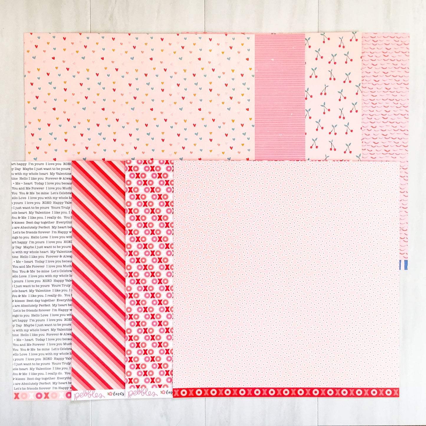 "HUGS & KISSES" SCRAPBOOK KIT