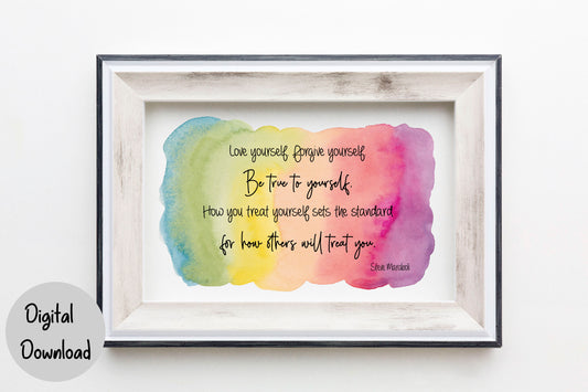 Love yourself Forgive yourself