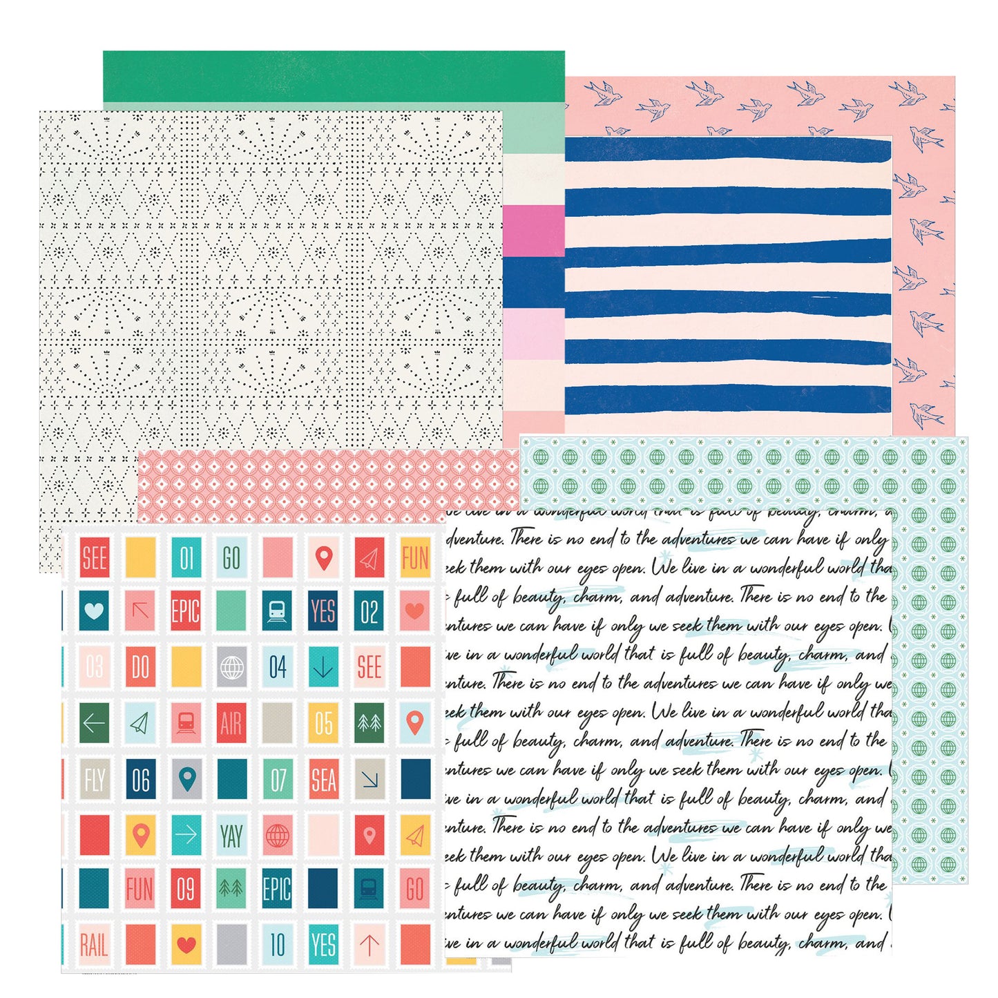 "ADVENTURE AWAITS" PATTERNED PAPER ADD-ON