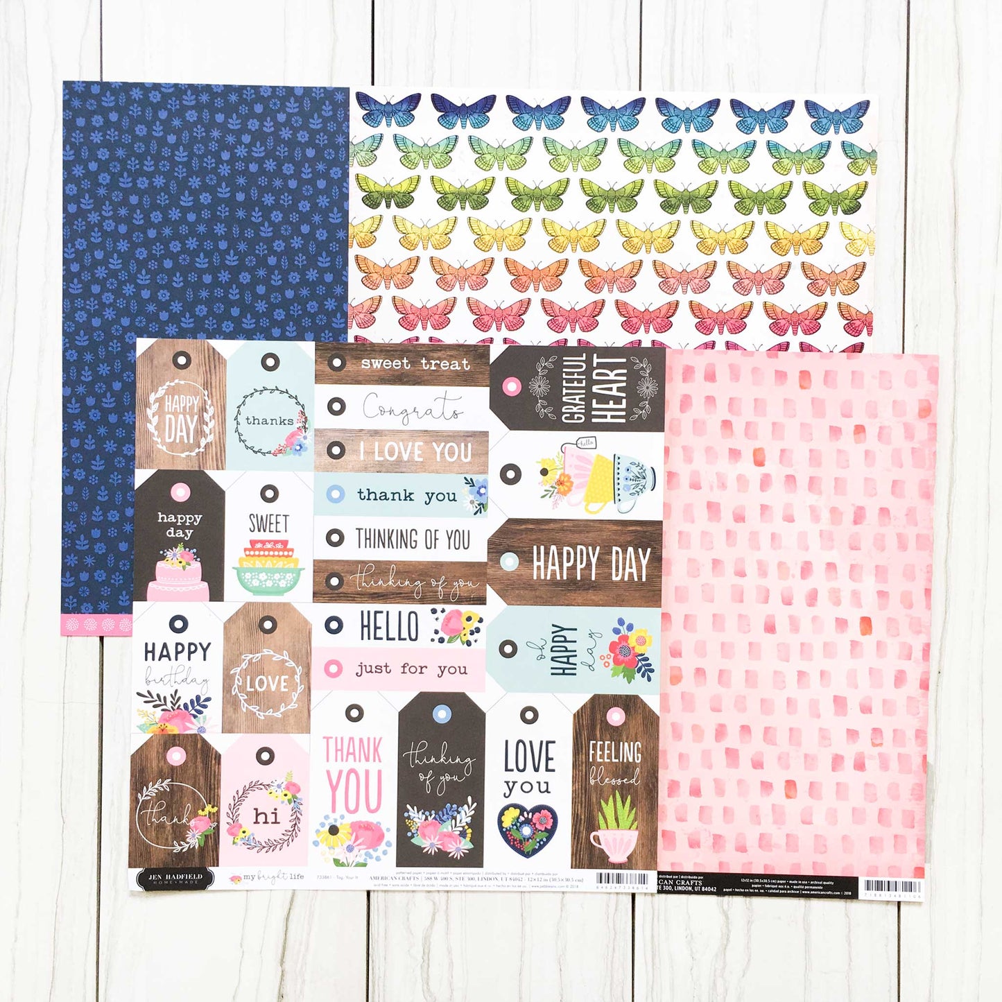 "FOLLOW YOUR BLISS" PATTERNED PAPER ADD-ON