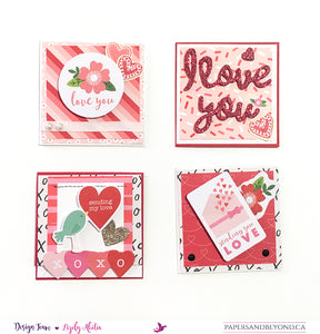 HUGS & KISSES - Mini Valentine's Cards