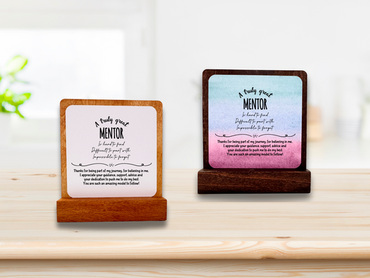 Mentor Appreciation Gift – Thank You Mentor Desk Sign – Teacher, Coach, Advisor, Leader, Boss Gift – Retirement or Graduation Keepsake