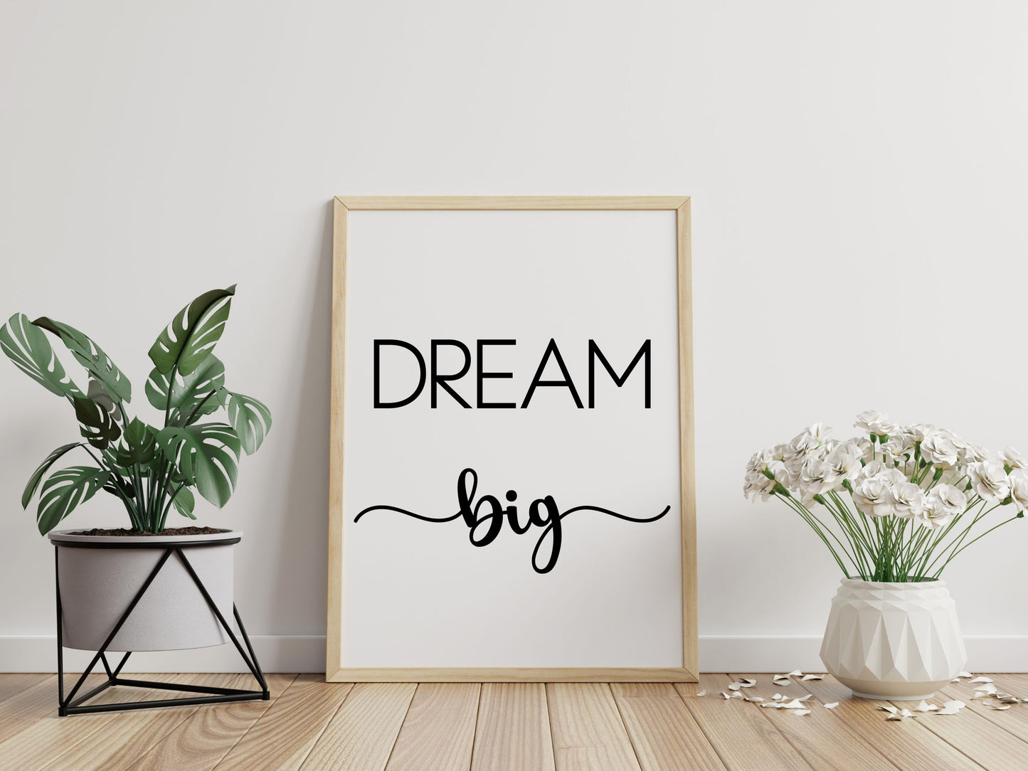 Dream Big Printable | Inspirational Wall Art | Motivational Quote Print | Goal Setting Decor | Digital Download