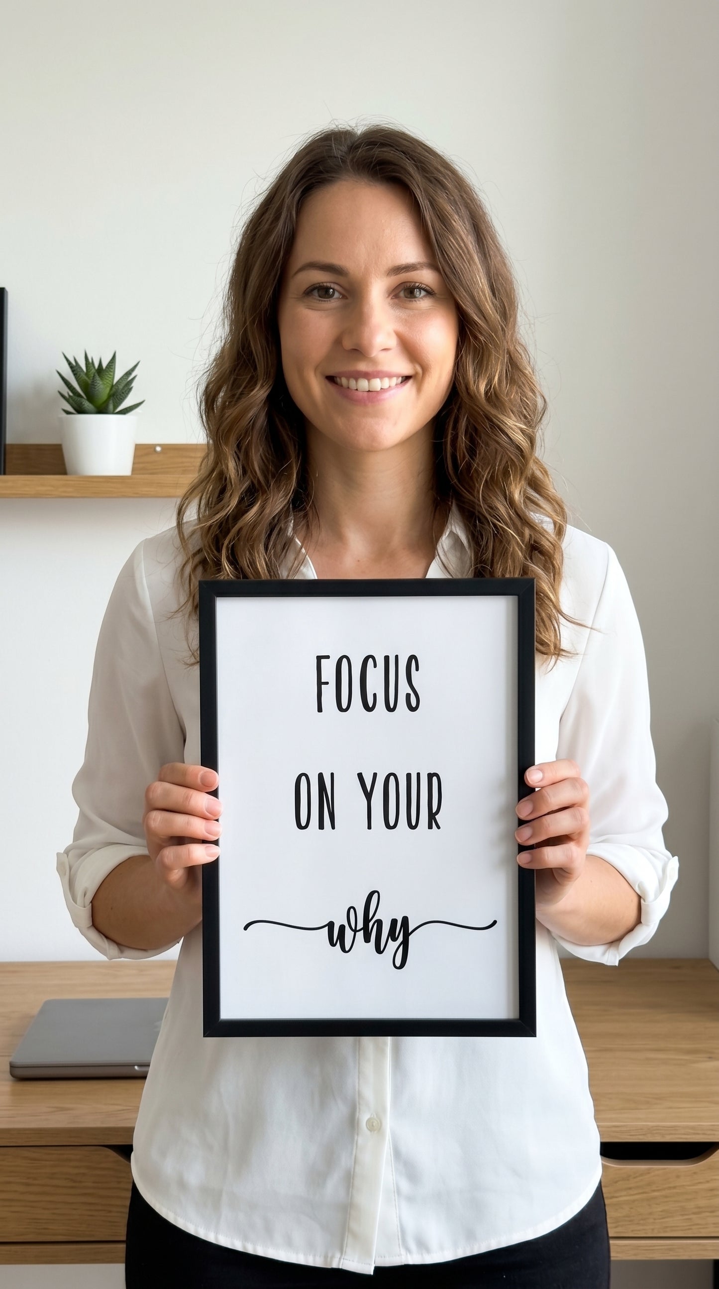 Focus on Your Why Print – Motivational Black and White Poster (Digital Download)