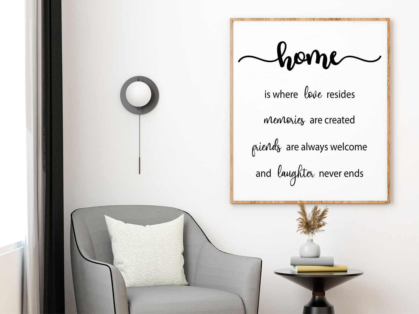 Home Quote Print – Where Love Resides, Memories Created (Digital Download)