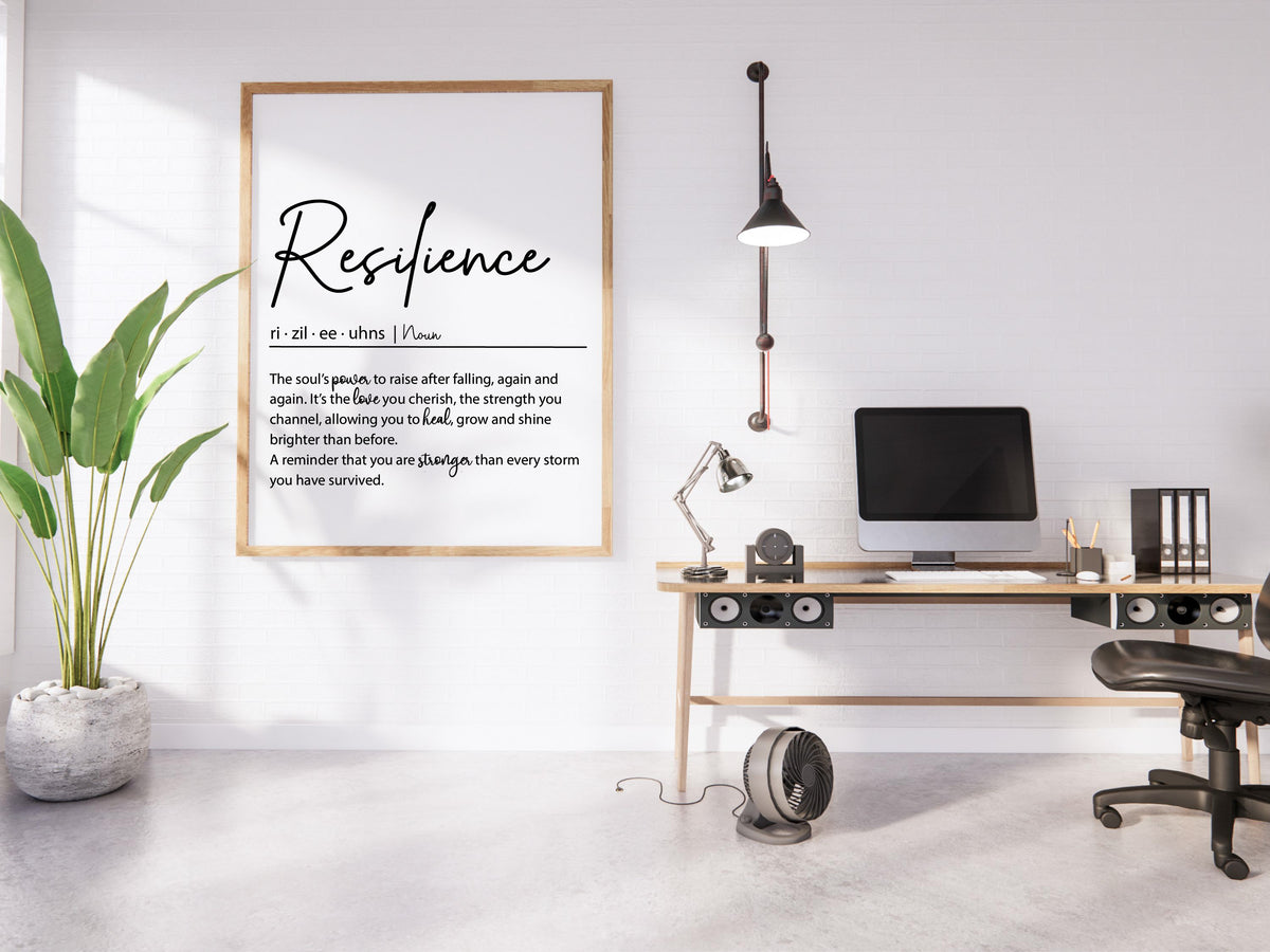 RESILIENCE Definition Print | Inspirational Wall Art | Motivational Quote Printable | Strength & Healing Decor | Digital Download