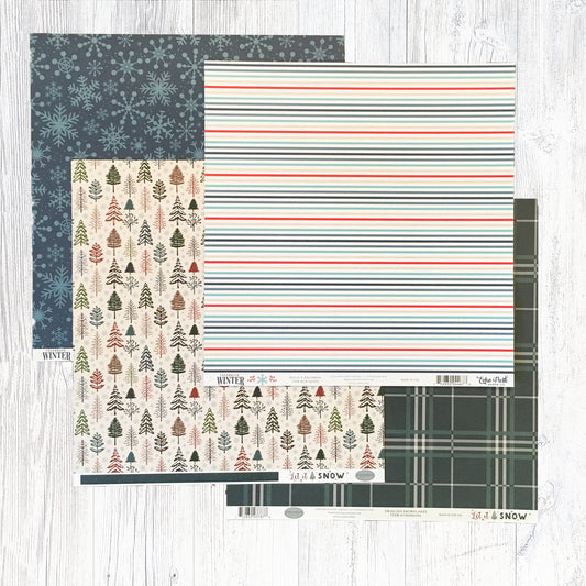 "HELLO WINTER" PATTERNED PAPER ADD-ON