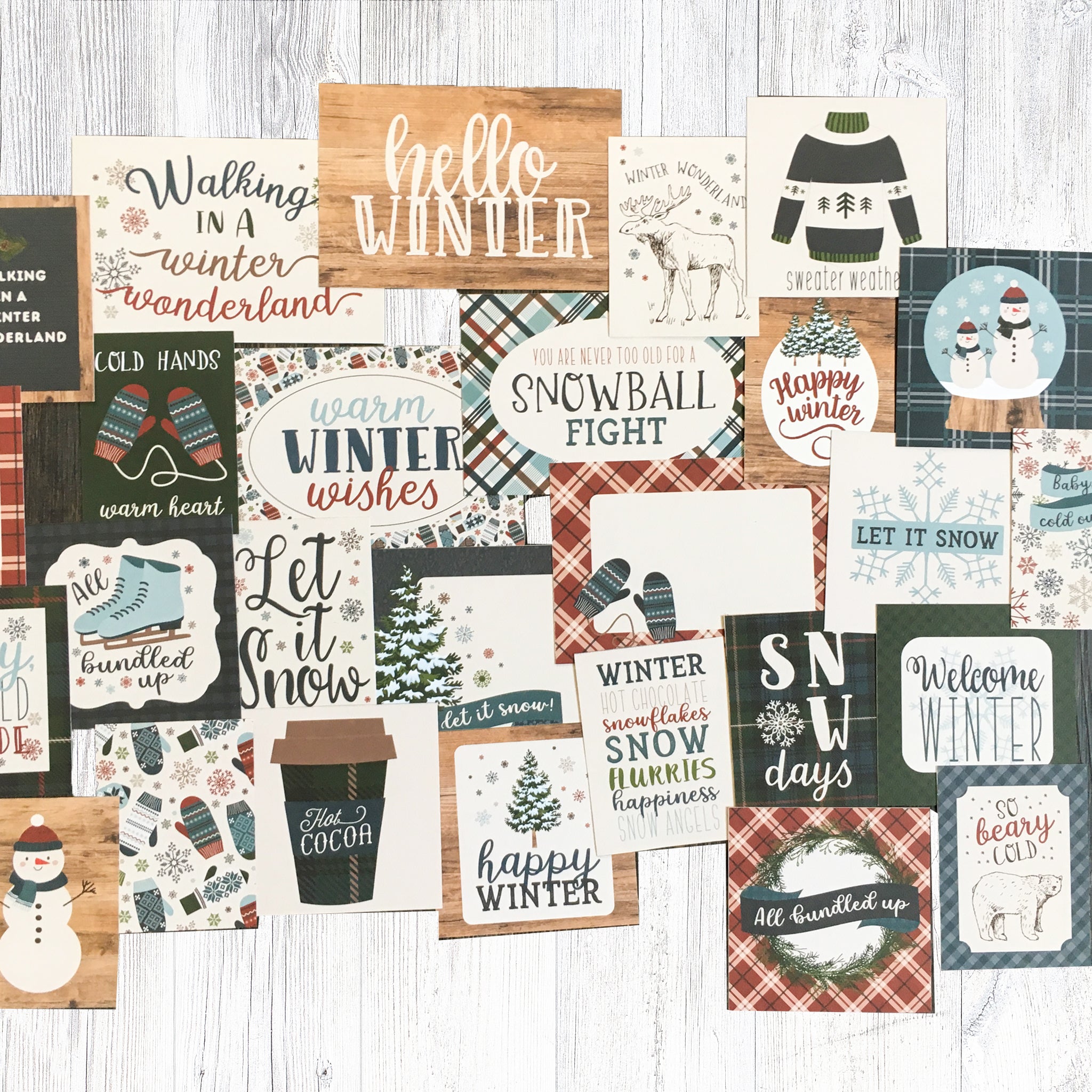 "HELLO WINTER" JOURNALING CARD ONLY ADD-ON