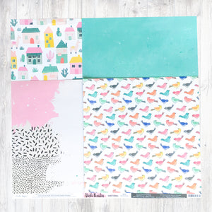 "BE HAPPY" PATTERNED PAPER ADD-ON