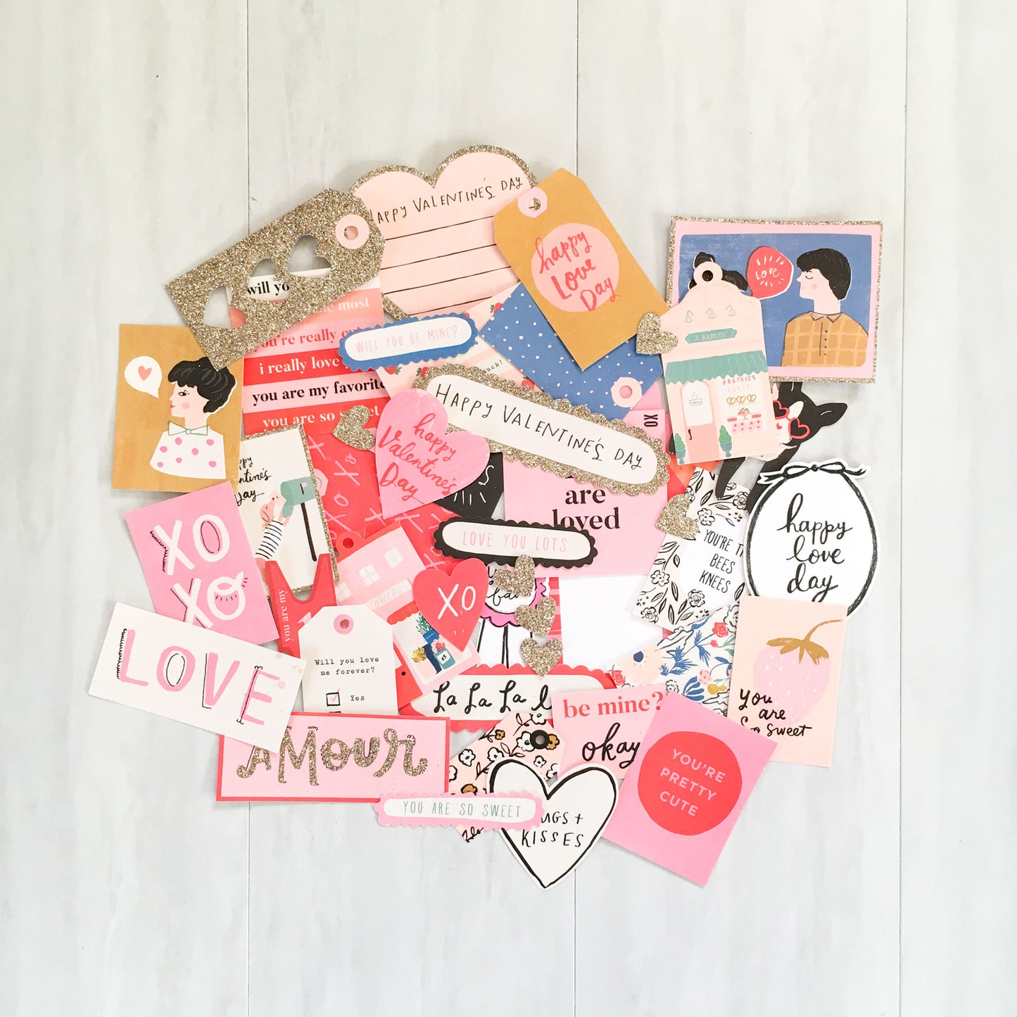 "HUGS & KISSES" SCRAPBOOK KIT
