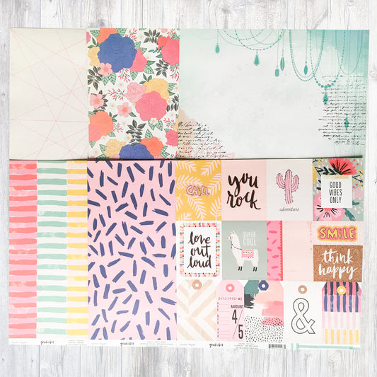 "BE HAPPY" PATTERNED PAPER ONLY ADD-ON