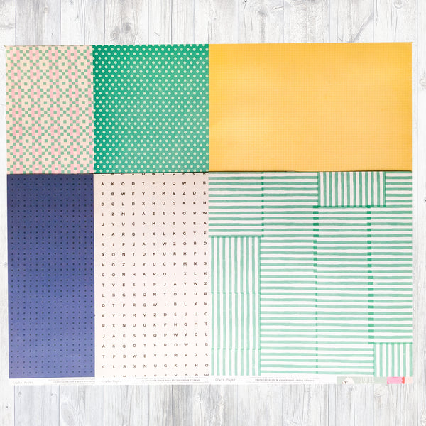 "BE HAPPY" PATTERNED PAPER ONLY ADD-ON