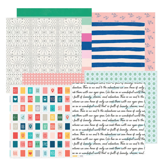 "ADVENTURE AWAITS" PATTERNED PAPER ADD-ON